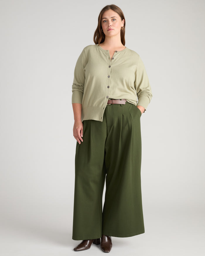 Palais Wide Leg Ponte Pants - Kombu Green | Plus Size & Straight Size Women's Fashion | Universal Standard