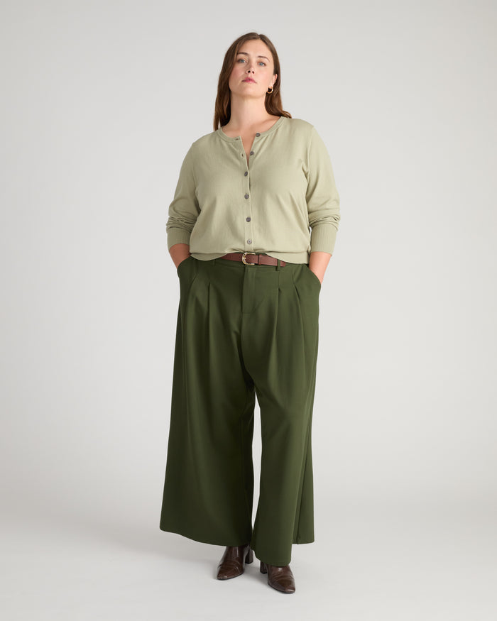 Palais Wide Leg Ponte Pants - Kombu Green | Plus Size & Straight Size Women's Fashion | Universal Standard