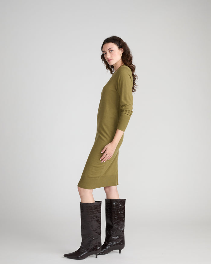 Savvy Fine Knit Everyday Sweater Dress - Capulet Olive | Plus Size & Straight Size Women's Fashion | Universal Standard