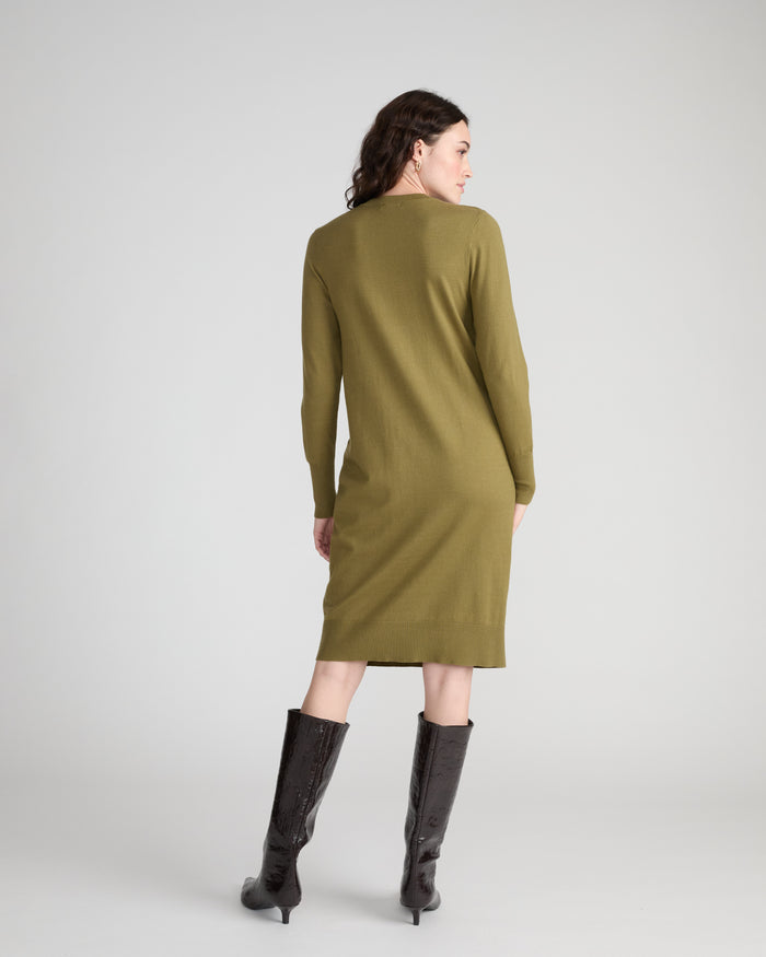 Savvy Fine Knit Everyday Sweater Dress - Capulet Olive | Plus Size & Straight Size Women's Fashion | Universal Standard
