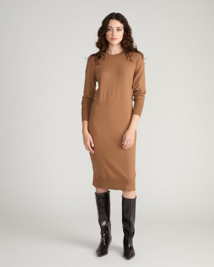 Savvy Fine Knit Everyday Sweater Dress - Classic Camel | Plus Size & Straight Size Women's Fashion | Universal Standard