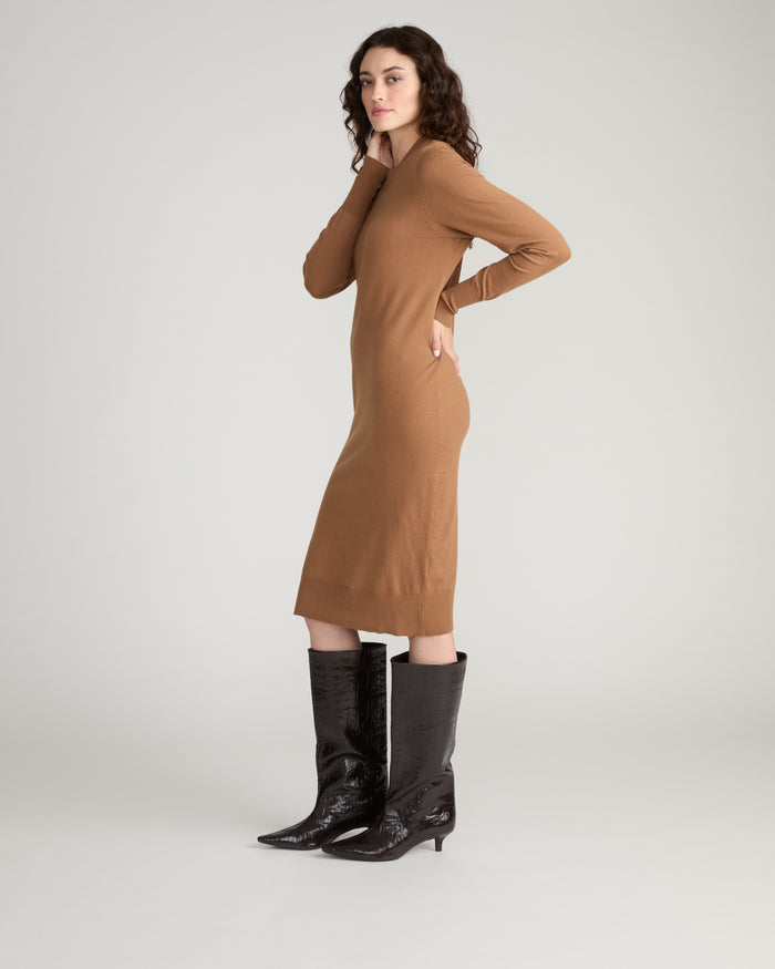 Savvy Fine Knit Everyday Sweater Dress - Classic Camel | Plus Size & Straight Size Women's Fashion | Universal Standard