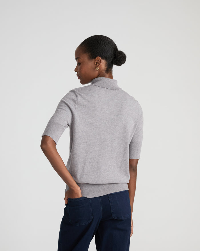 Savvy Fine Knit Turtleneck Sweater Top - Barcarolle Gray | Plus Size & Straight Size Women's Fashion | Universal Standard