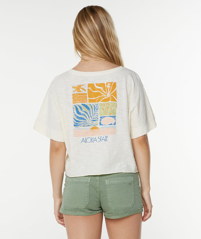Sea Glass Tee - Snow White Sea Glass - Roxy