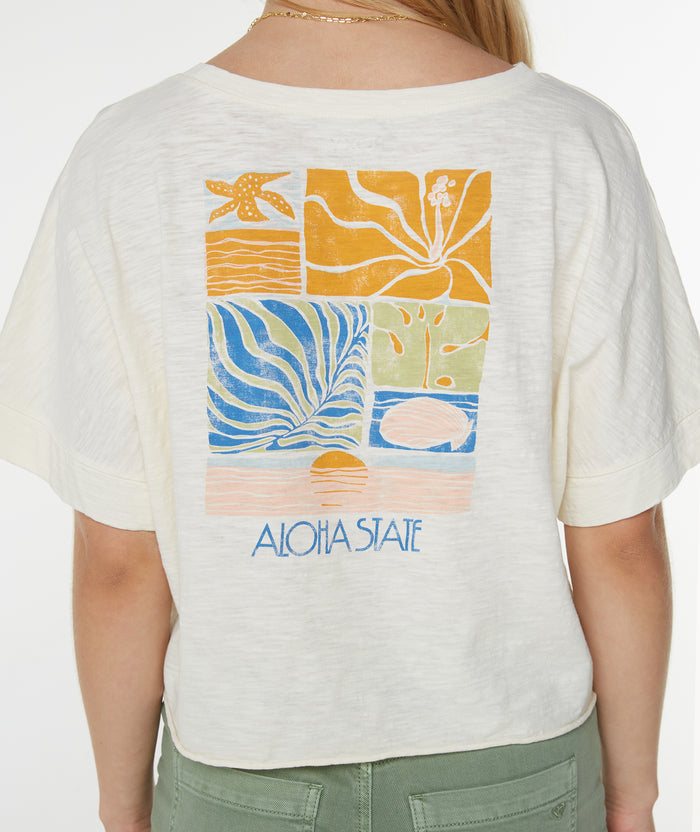 Sea Glass Tee - Snow White Sea Glass - Roxy