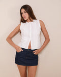 Image of Sementara Mini Skirt in Denim Indigo