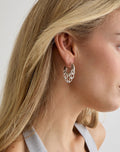 Image of Silver Chain Hoop Earrings