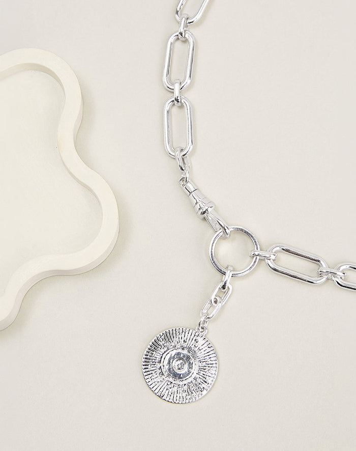 Image of Silver Chain Necklace with Pendant