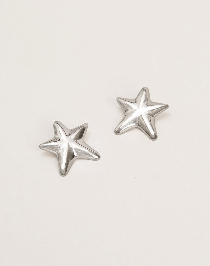 Image of Silver Plated Star Earrings