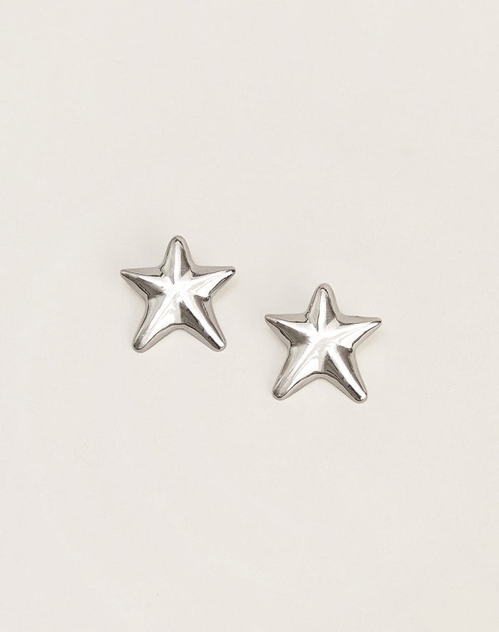 Image of Silver Plated Star Earrings