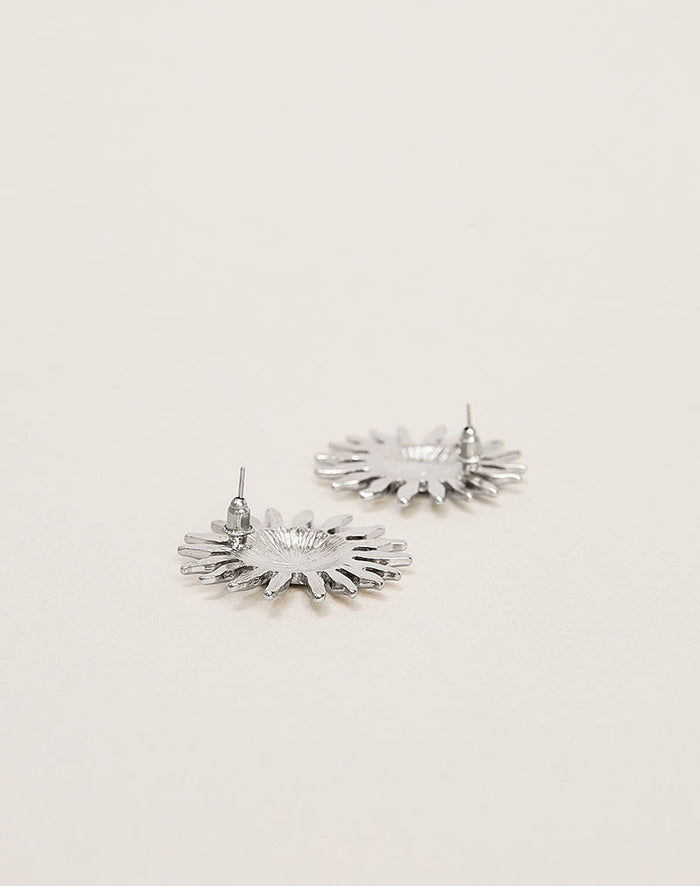 Image of Silver Plated Sun Earrings