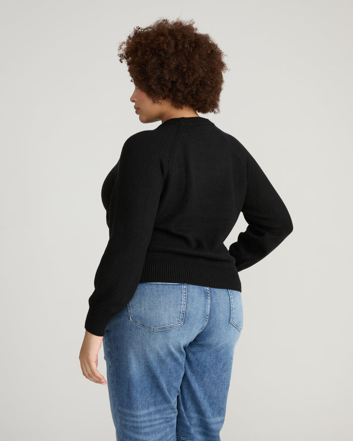 Soft Spun Long Sleeve Sweater - Black | Plus Size & Straight Size Women's Fashion | Universal Standard