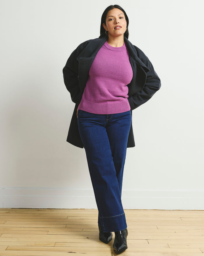 Soft Spun Long Sleeve Sweater - Purple Vision | Plus Size & Straight Size Women's Fashion | Universal Standard