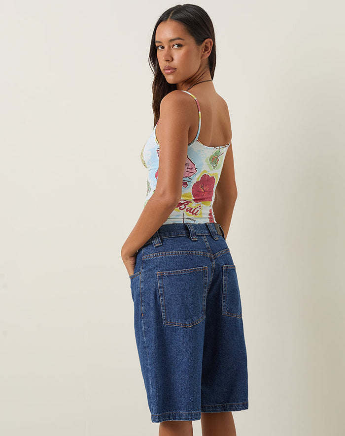 Image of Solay Cami Top in Bali Blue