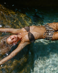 Image of Sorawa Bikini Top in Shimmer Brown with Spiral