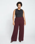 Stephanie Wide Leg Ponte Pants - Black Cherry | Plus Size & Straight Size Women's Fashion | Universal Standard