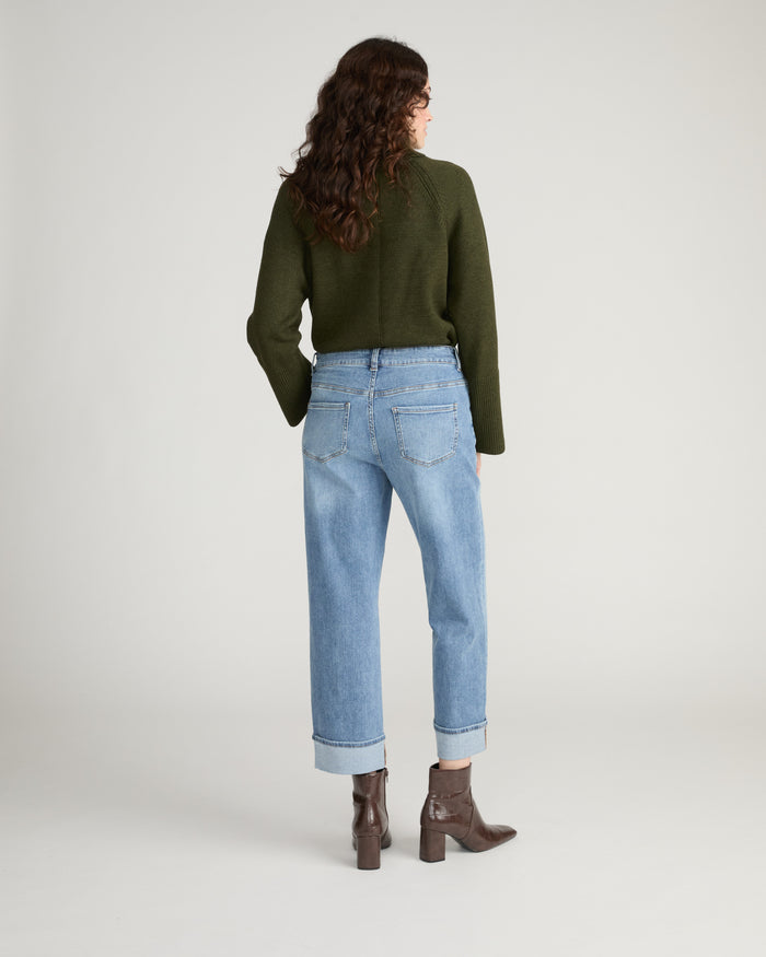 Stevie High Rise Cuffed Straight Leg Jeans - Blue Bayou | Plus Size & Straight Size Women's Fashion | Universal Standard
