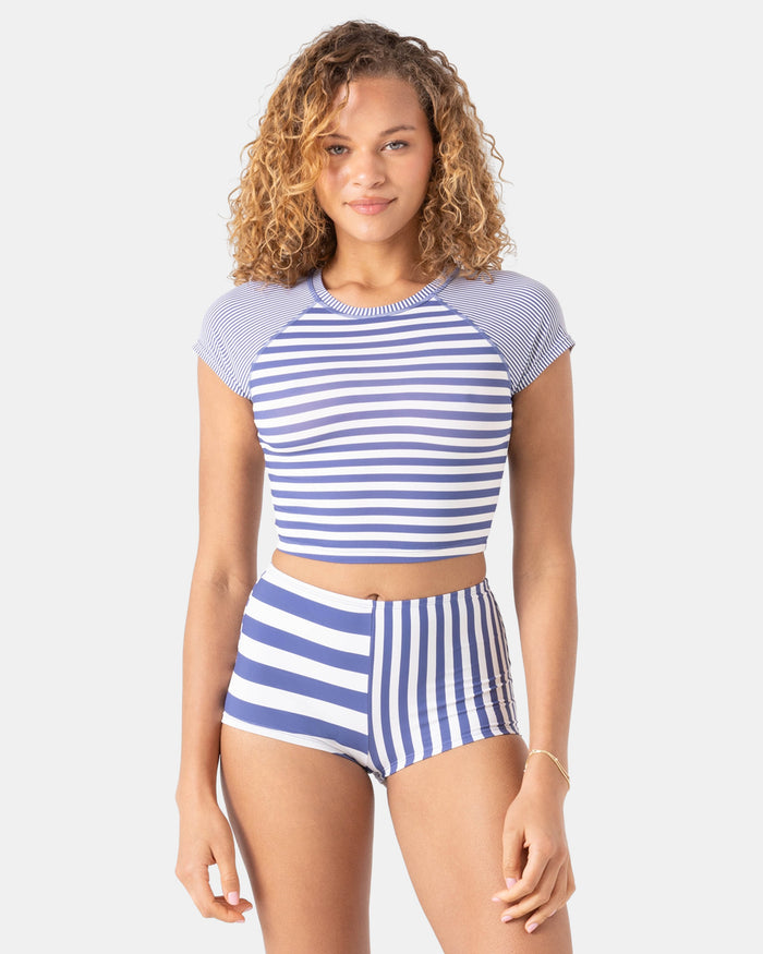 Stripe Out Crop Rashguard - Roxy