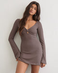 Image of Sukha Mini Dress in Thick Ribbed Coffee Quartz