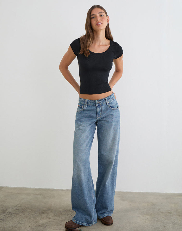 Image of Sumala Tee in Thick Rib Black