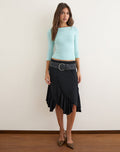 Image of Sumiatun Midi Skirt in Jersey Black