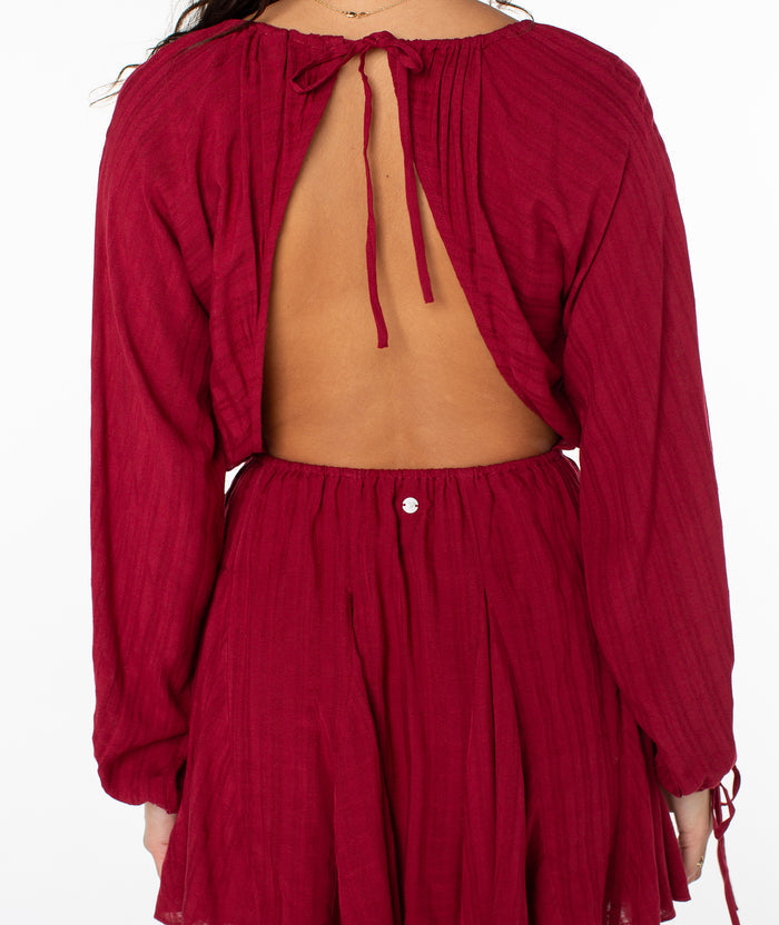 Sun Seeker Mini Dress - Biking Red - Roxy
