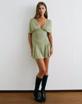 Image of Sunmi Mini Dress in Cupro Sage