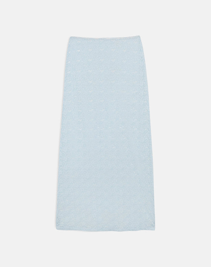 Image of Surina Maxi Skirt in Lace Turquoise