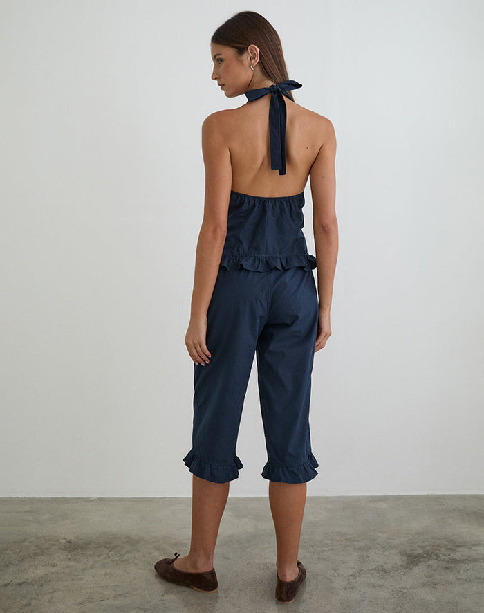 Image of Tenison Capri Trouser in Dark Navy