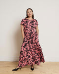 Tessa Liquid Jersey Skirt - Pink Sgraffito Print | Plus Size & Straight Size Women's Fashion | Universal Standard