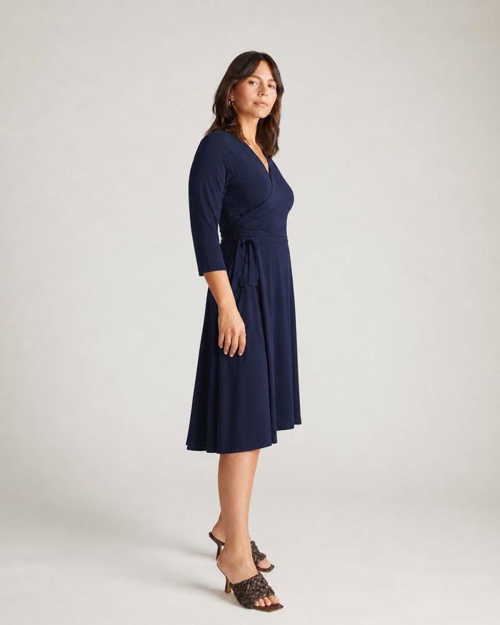 The Divine Jersey Wrap Dress - Midnight | Plus Size & Straight Size Women's Fashion | Universal Standard
