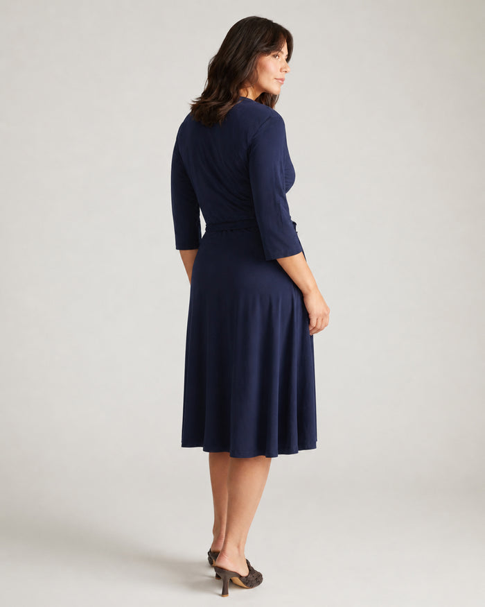 The Divine Jersey Wrap Dress - Midnight | Plus Size & Straight Size Women's Fashion | Universal Standard