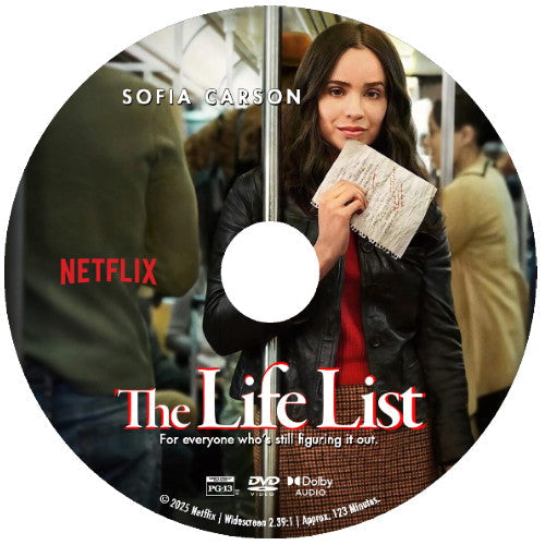 THE LIFE LIST DVD NETFLIX MOVIE 2025 - Sofia Carson