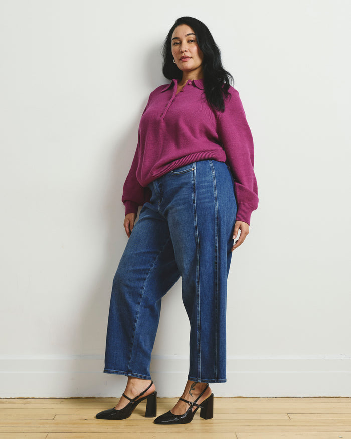 The Refined Dakota Twisted Leg Jeans - Woodstock Indigo | Plus Size & Straight Size Women's Fashion | Universal Standard