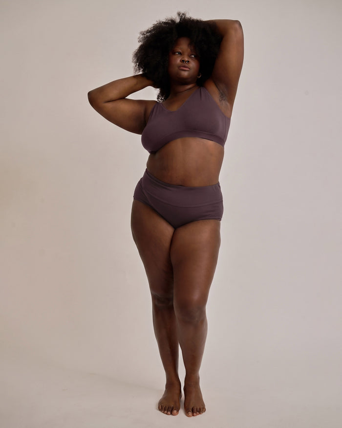 The Refined UltimateS Lounge Bra - Cassis | Plus Size & Straight Size Women's Fashion | Universal Standard