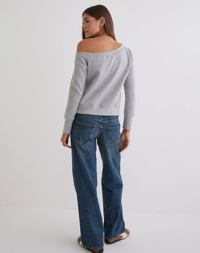 Image of Toria Sweatshirt in Grey Marl