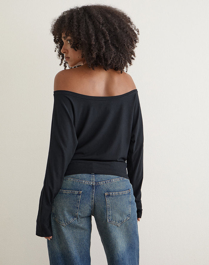 Image of Toshi Long Sleeve Top in Jersey Black