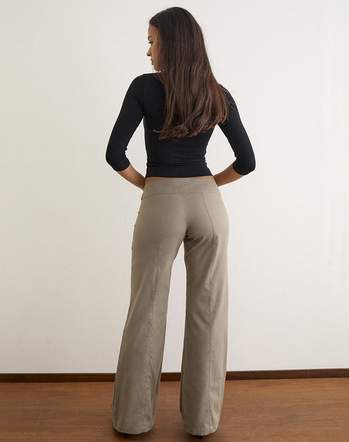 Image of Townes Trousers in Light Twill Grey Brown