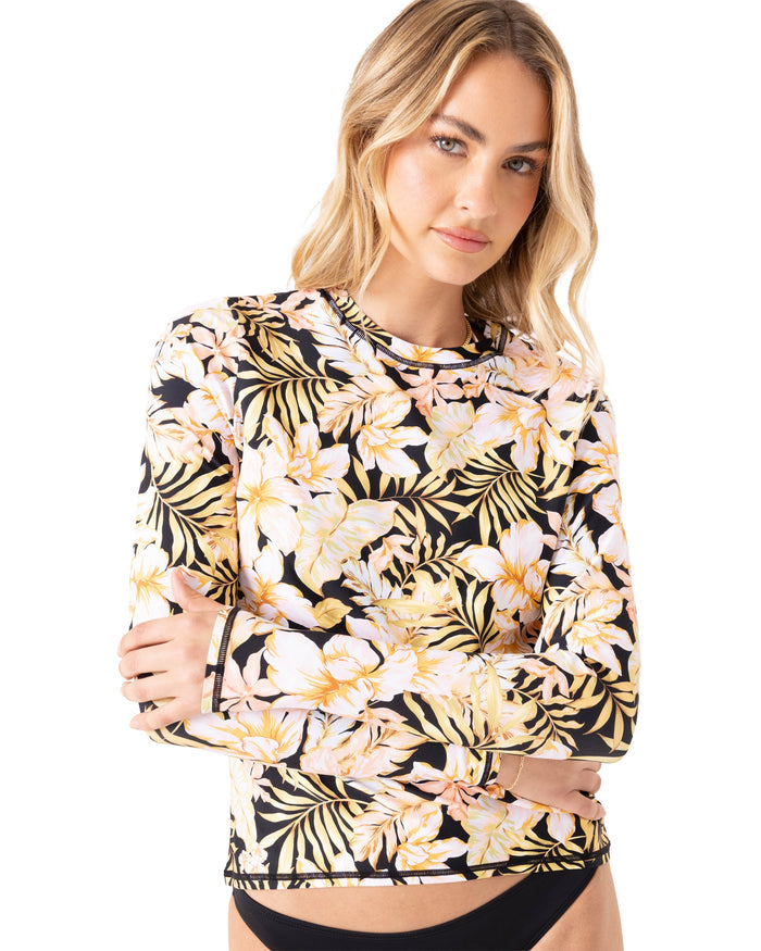 Tropical Sea Skippin Long Sleeve Rashguard - Roxy