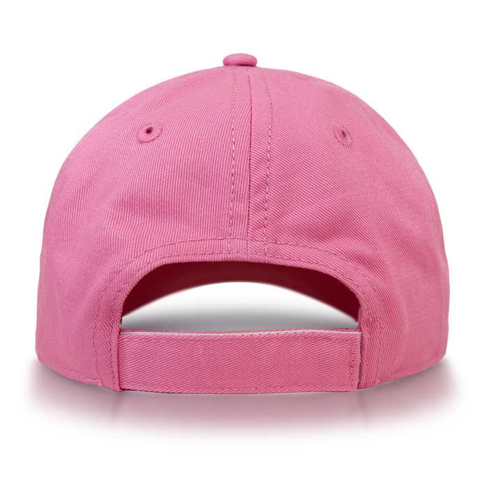 The Roxy TW Next Level Baseball Cap, shown here in pink and viewed from the back with an adjustable strap and two small ventilation holes on each side, is a versatile everyday essential that complements any casual outfit.
