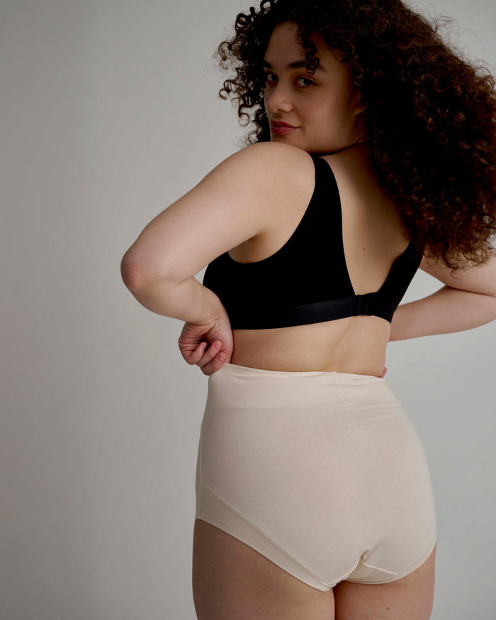 UltimateS 2-Pack Full Coverage High Rise Brief - Black/Porcelain | Plus Size & Straight Size Women's Fashion | Universal Standard