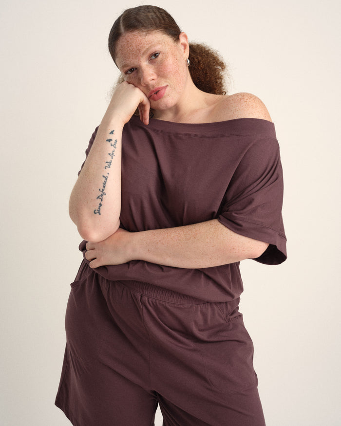 UltimateS Lorelai Lounge Shorts - Cassis | Plus Size & Straight Size Women's Fashion | Universal Standard