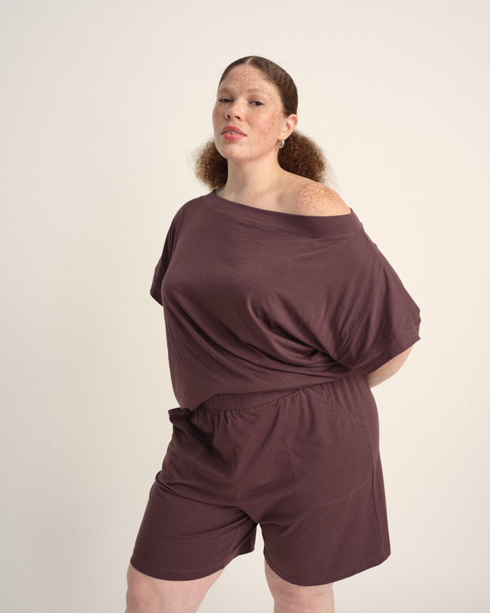 UltimateS Lorelai Lounge Shorts - Cassis | Plus Size & Straight Size Women's Fashion | Universal Standard