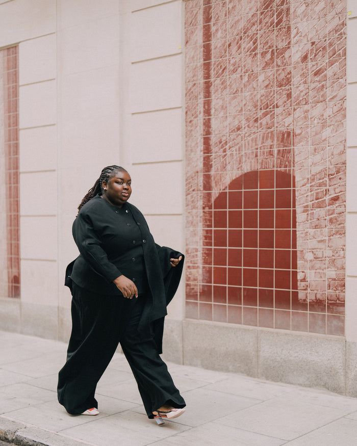 US x Abisola Ponte Wrap Pants - Black | Plus Size & Straight Size Women's Fashion | Universal Standard