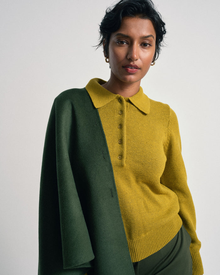 US x Abisola Wool Blend Cape - Kombu Green | Plus Size & Straight Size Women's Fashion | Universal Standard
