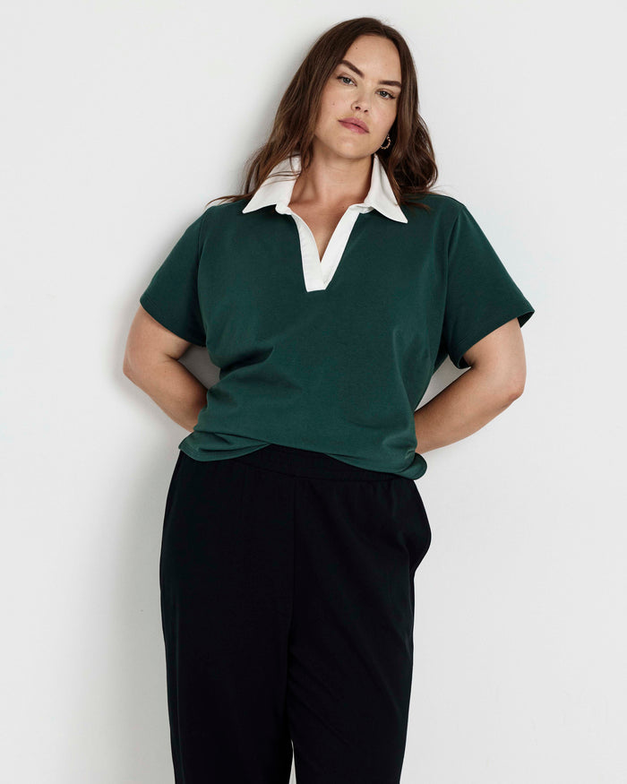 Varsity French Terry Pull On Pants - Black | Plus Size & Straight Size Women's Fashion | Universal Standard