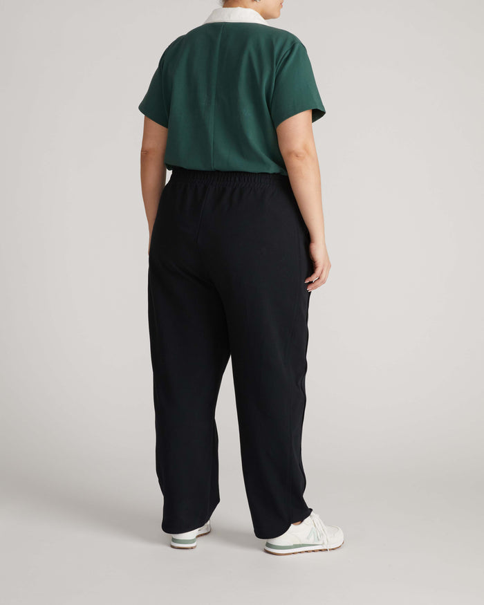 Varsity French Terry Pull On Pants - Black | Plus Size & Straight Size Women's Fashion | Universal Standard