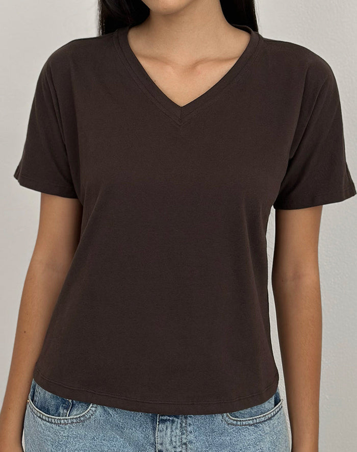 Image of Viman Top in Jersey Chocolate