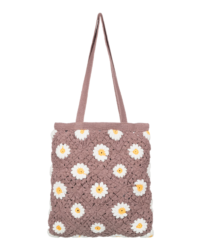 Wandering Beach Crochet Tote Bag - Portabella - Roxy