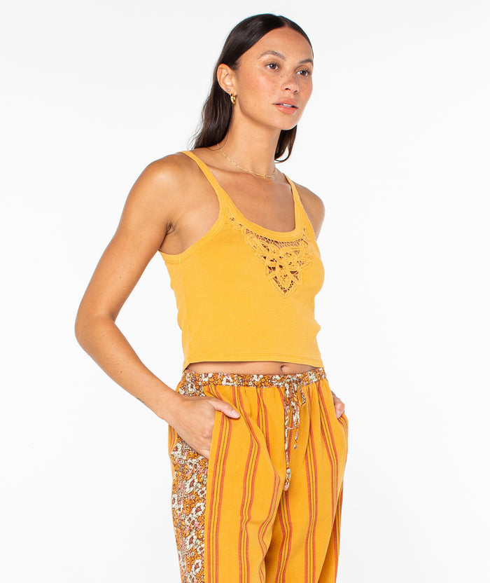 Wanderlust Tank - Honey Yellow Solid - Roxy